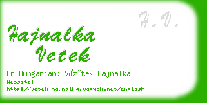 hajnalka vetek business card